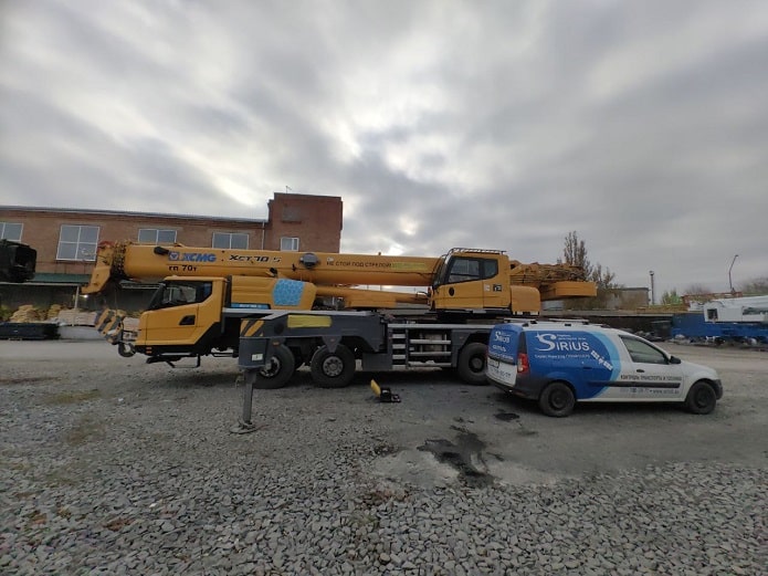 Установка ГЛОНАСС/GPS на автокран XCMG Установка ГЛОНАСС/GPS на автокран XCMG